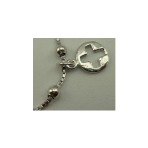 Sterling Silver Cross Hanging Bracelet