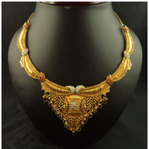 22 Karat Cleopatra V Shaped Choker