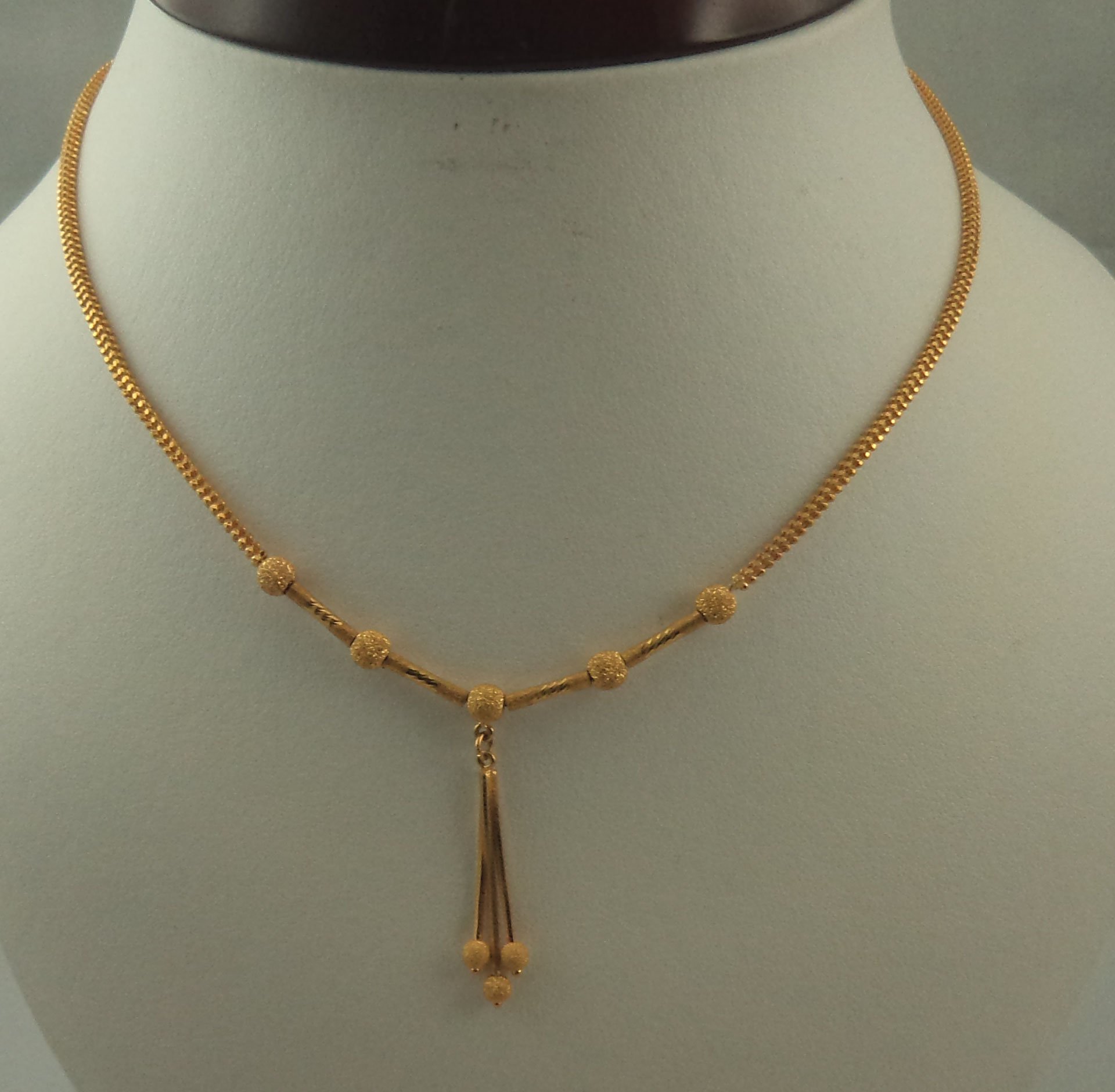 22k gold deals ball chain necklace