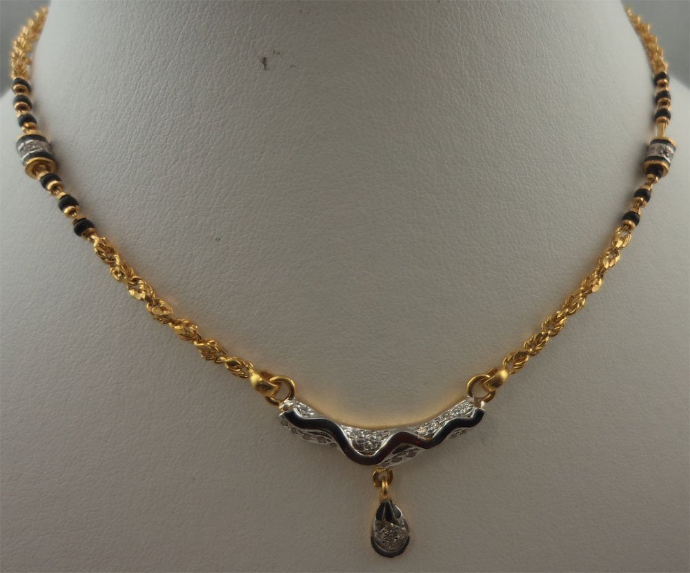 half mangalsutra half chain