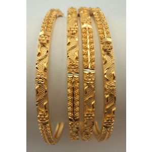 22Karat Gold Fine Filigree 2 Pair Bangles